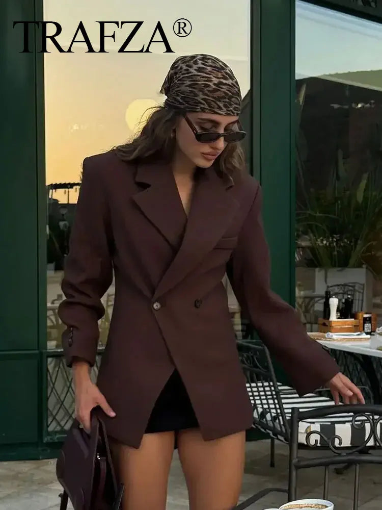 Women’s Elegant Lapel Blazer Jacket