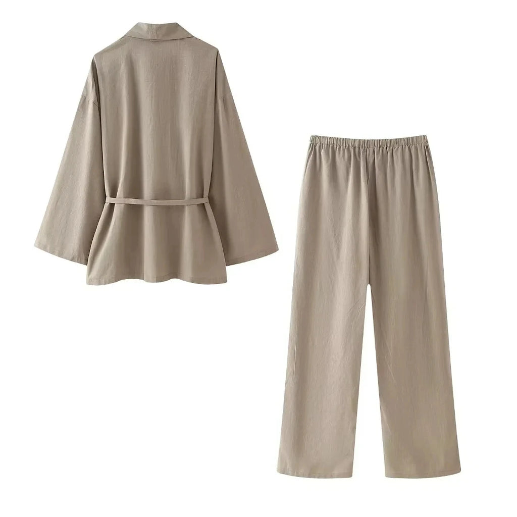 Women’s Casual Linen 2-Piece Set